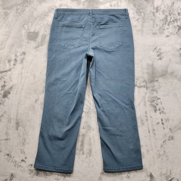 Maurices M Jeans Womens 18W Blue Tapestry High Rise Slim Straight Ankle Stretch - Picture 3 of 13